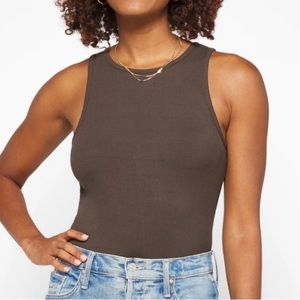 41 Hawthorn Erika High Neck Modal Fitted Rib Knit Tank